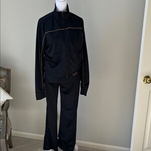 Vintage 1998 Guess Black Track Suit with Tan Accents